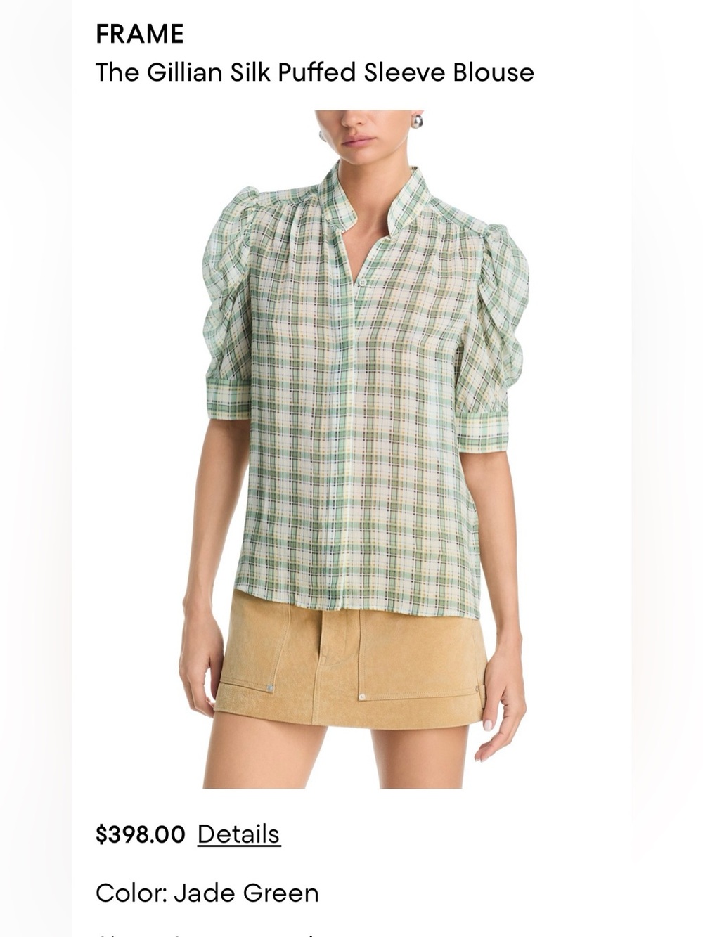 NWTA Frame Gillian Blouse Size XS